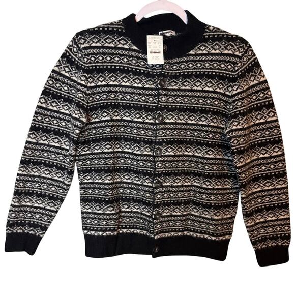 J.Crew Crewcuts Boys Fair Isle Cardigan XL 12-13 NWT Wool Blend Winter - Picture 1 of 5